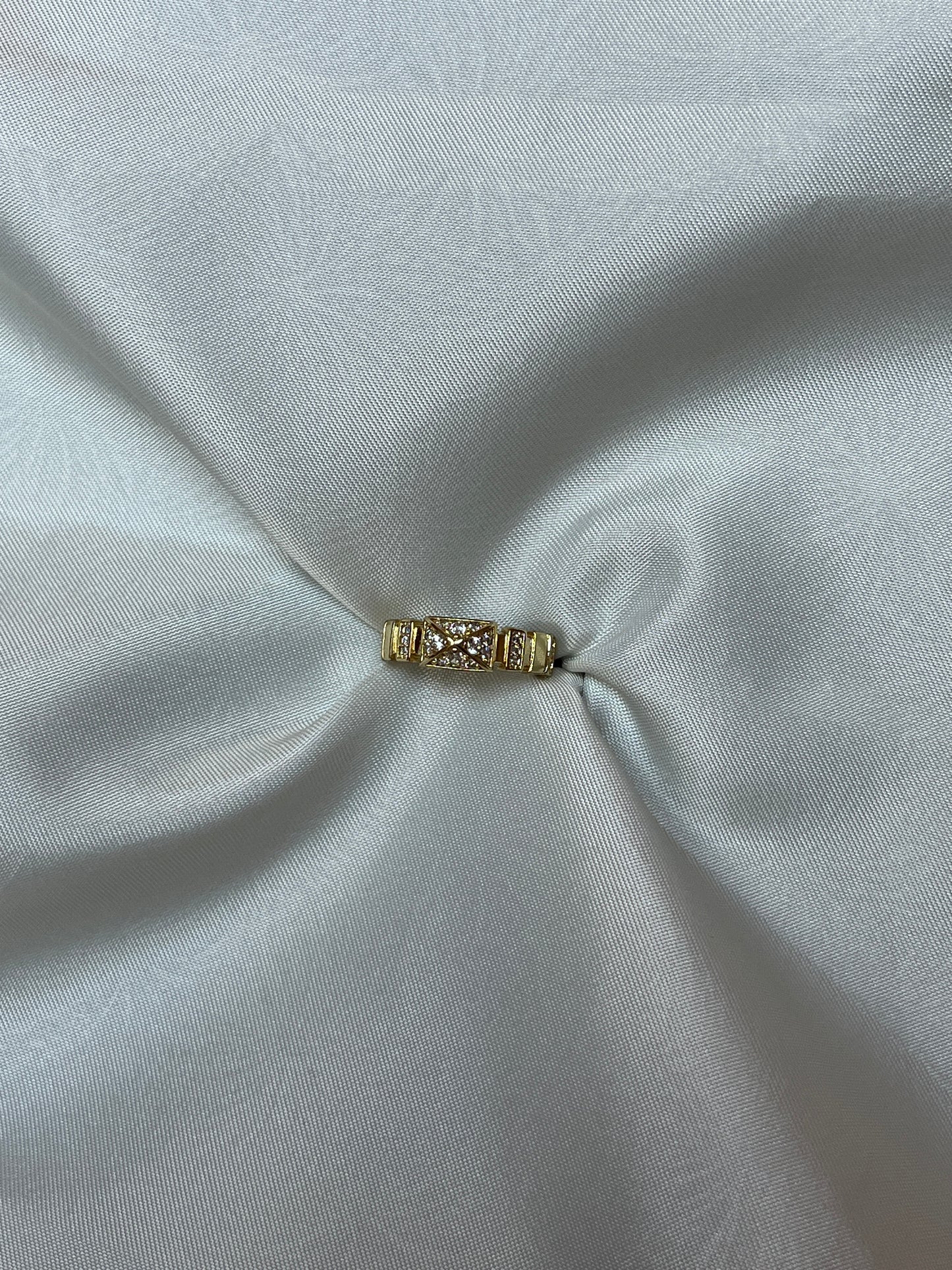 Criss-Cross Pave Ring