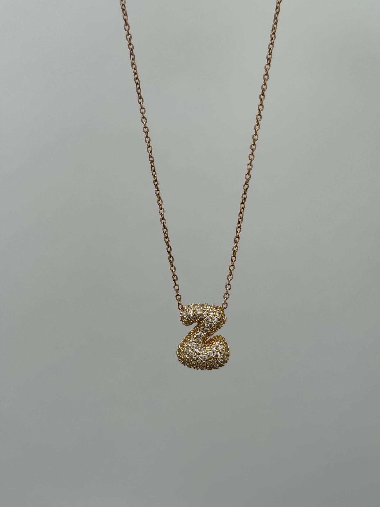 Bubble Sparkle Z Necklace