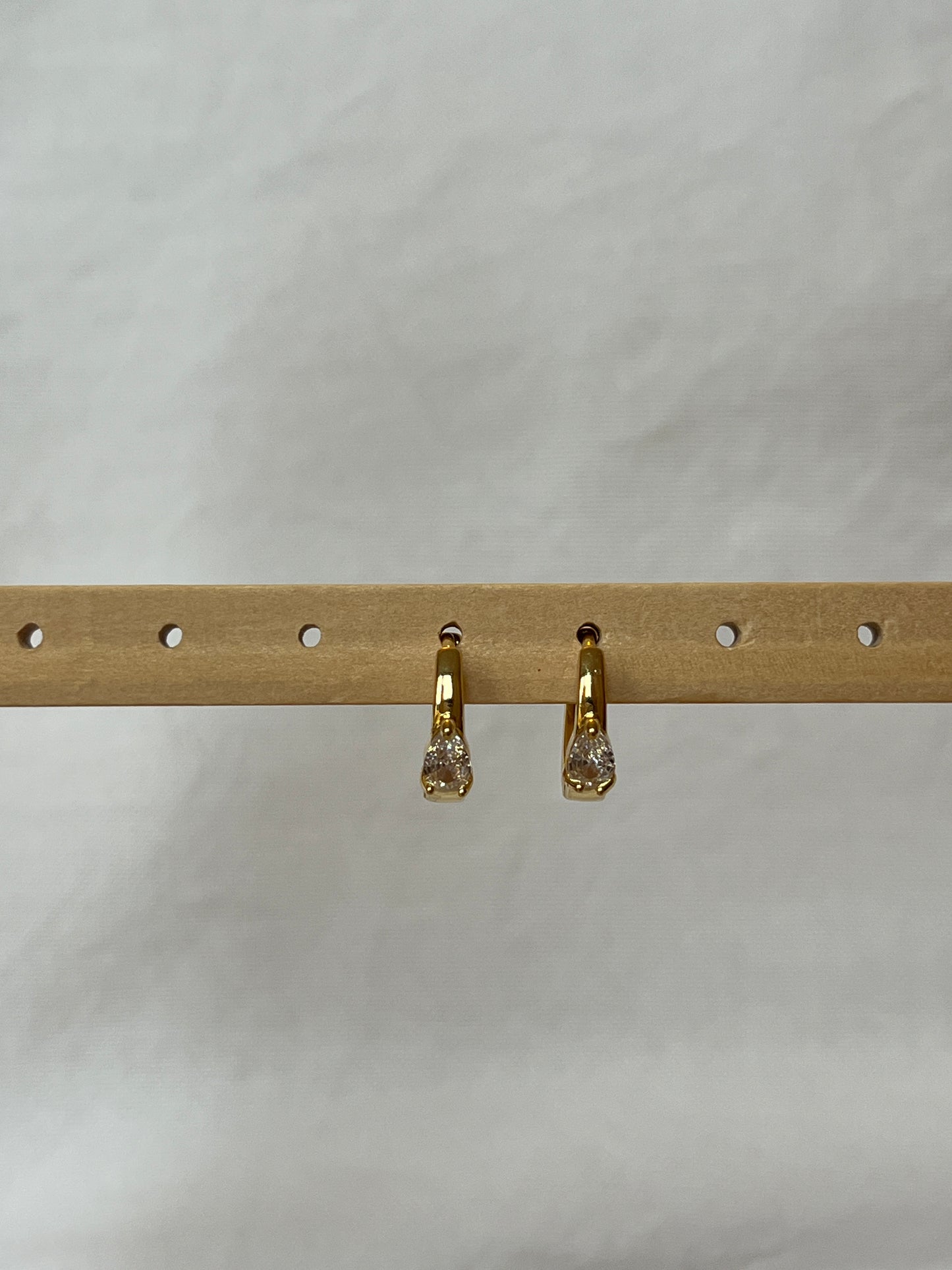 Single Stone Hoop Earring