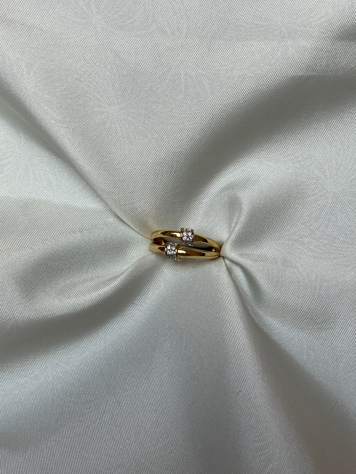 Twin Halo Sparkle Ring