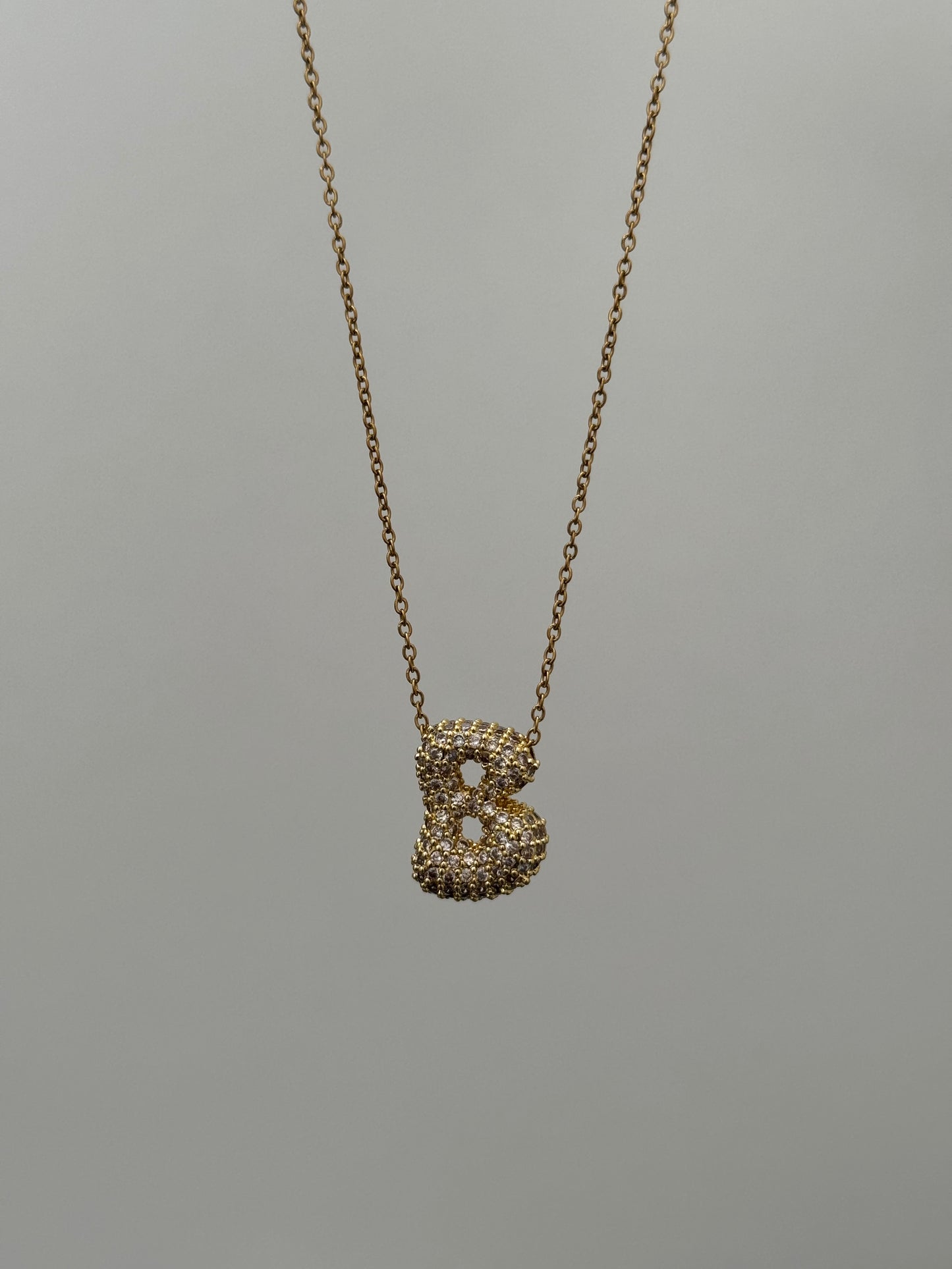 Bubble Sparkle B Necklace