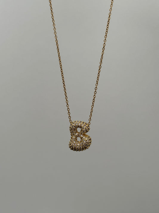 Bubble Sparkle B Necklace