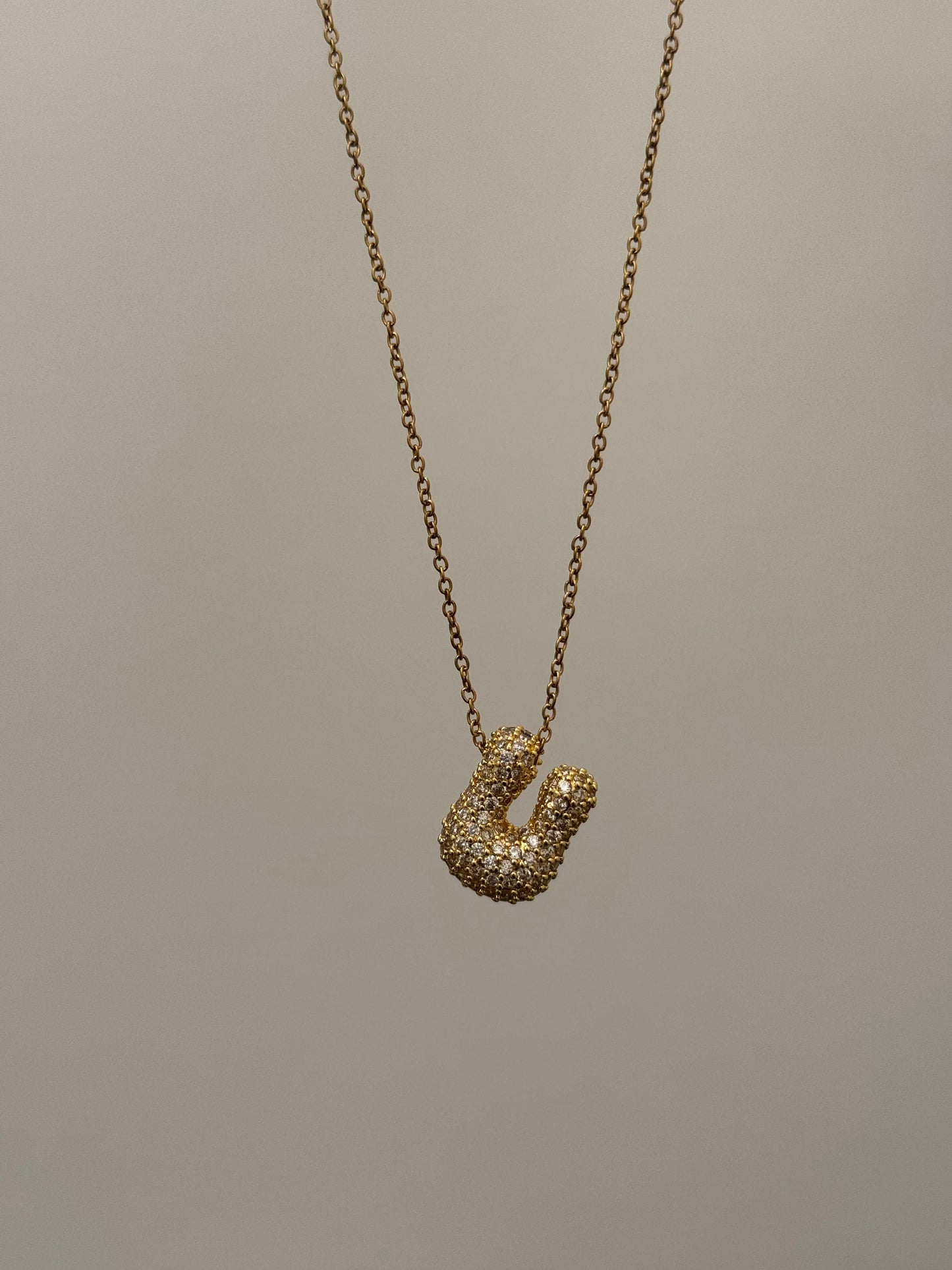 Bubble Sparkle U Necklace