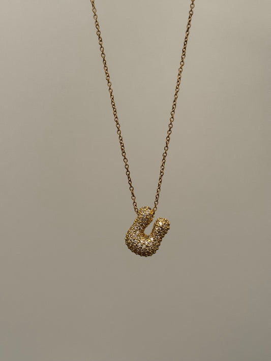 Bubble Sparkle U Necklace