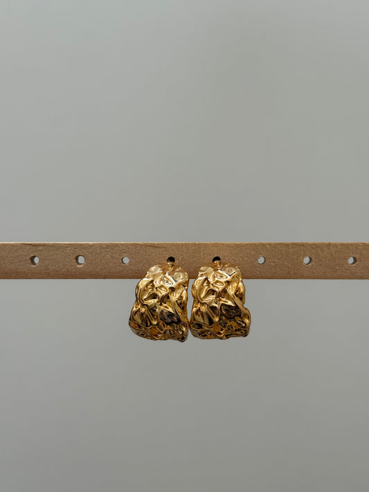 Molten Gold Earring