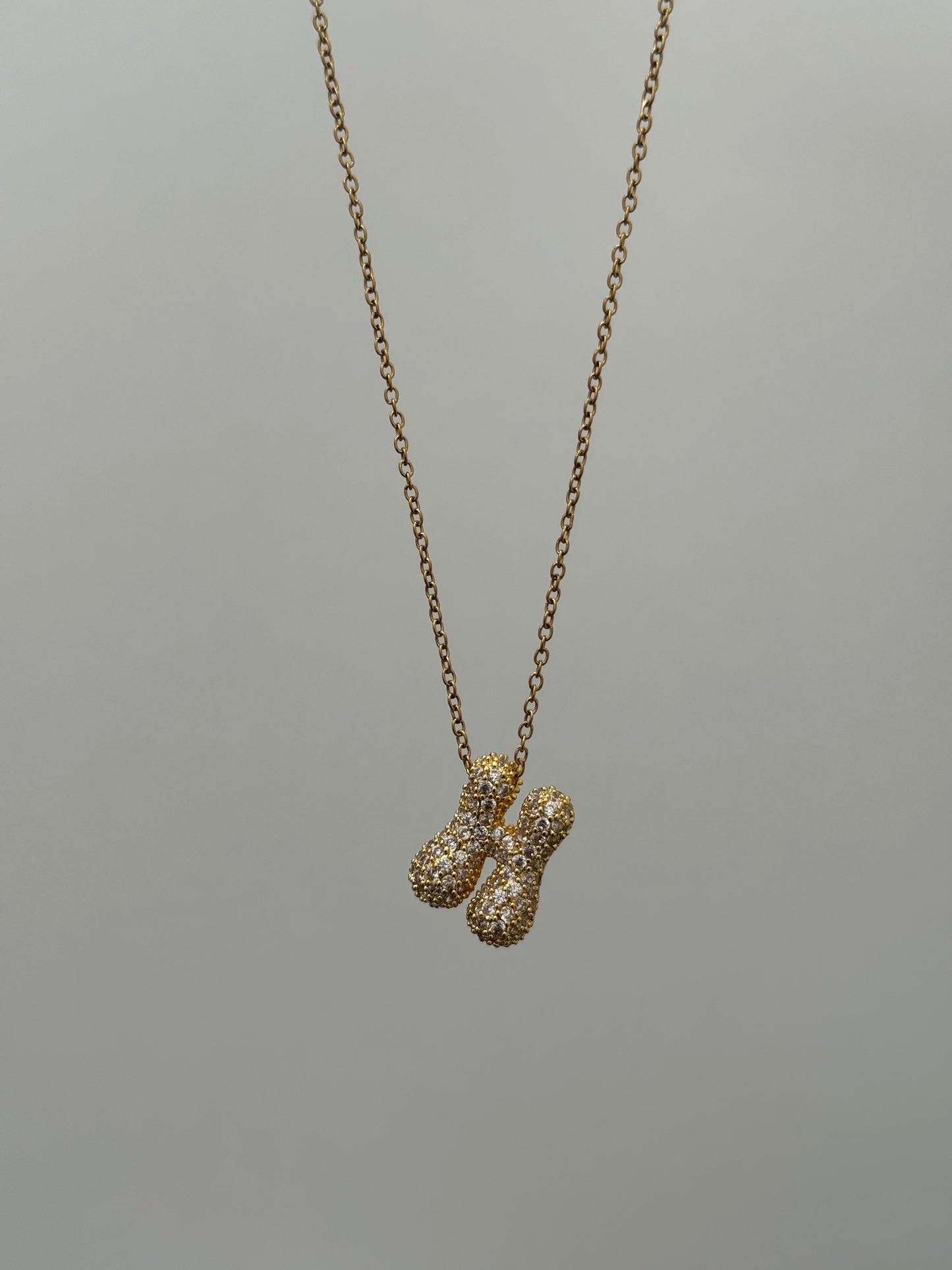 Bubble Sparkle H Necklace