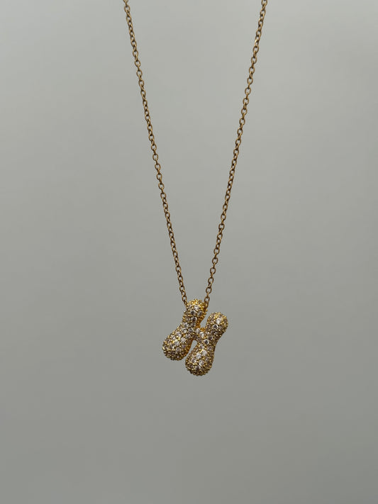 Bubble Sparkle H Necklace