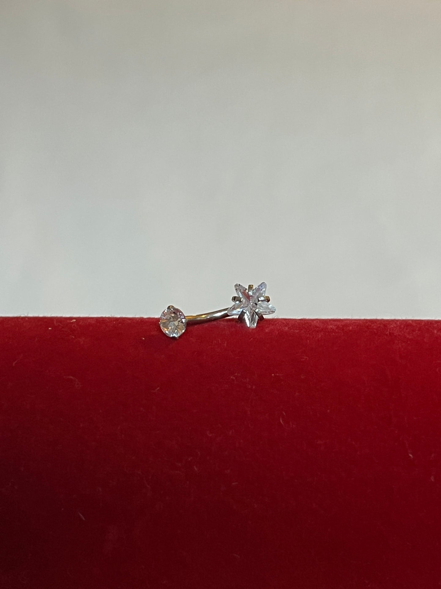 Star Stone Silver Belly Piercing