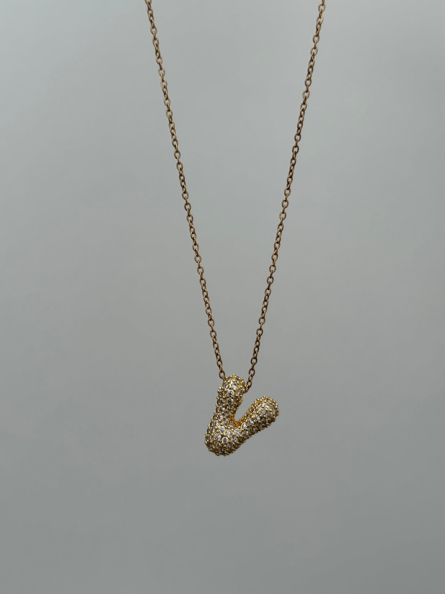 Bubble Sparkle V Necklace