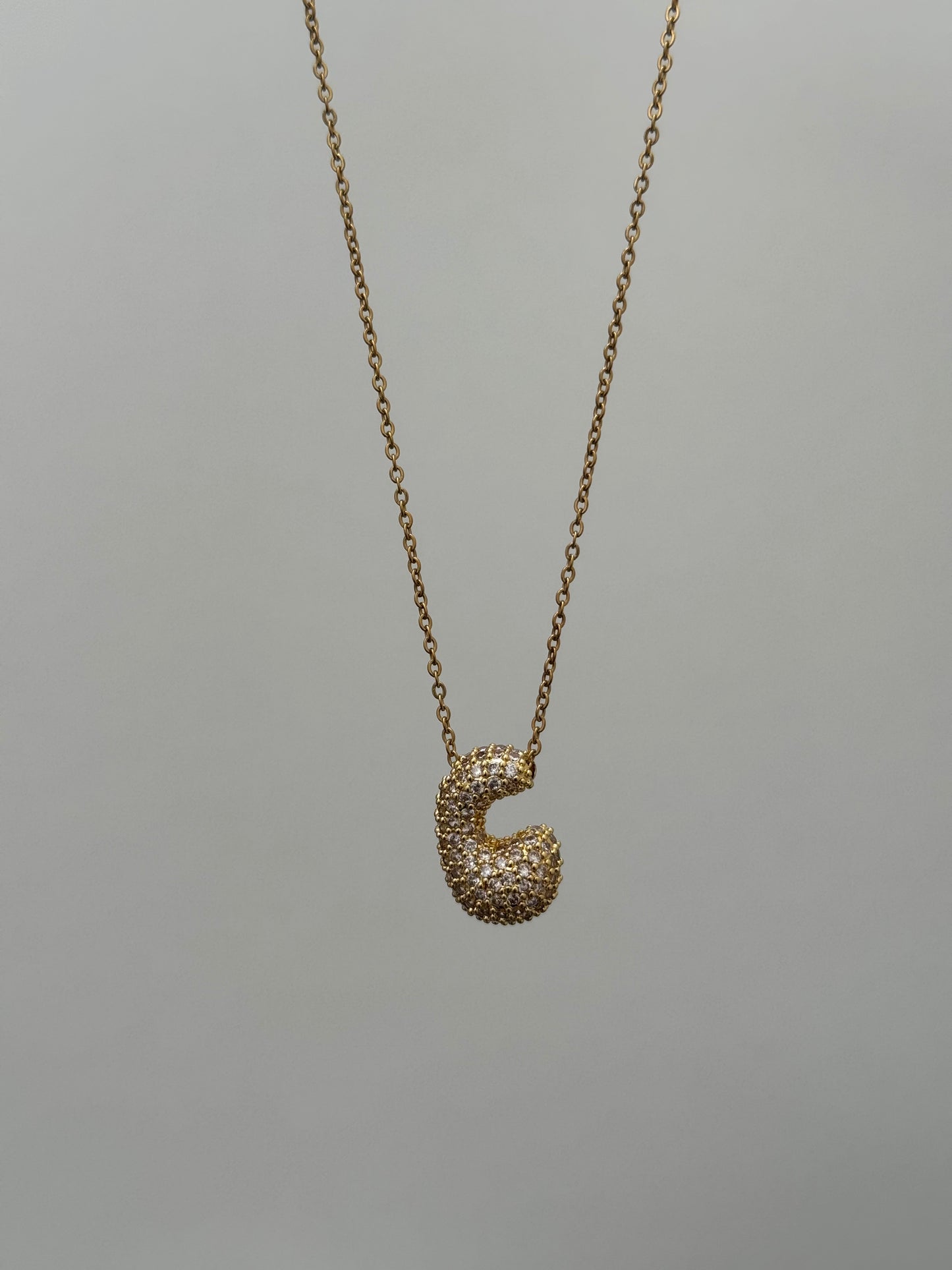 Bubble Sparkle C Necklace