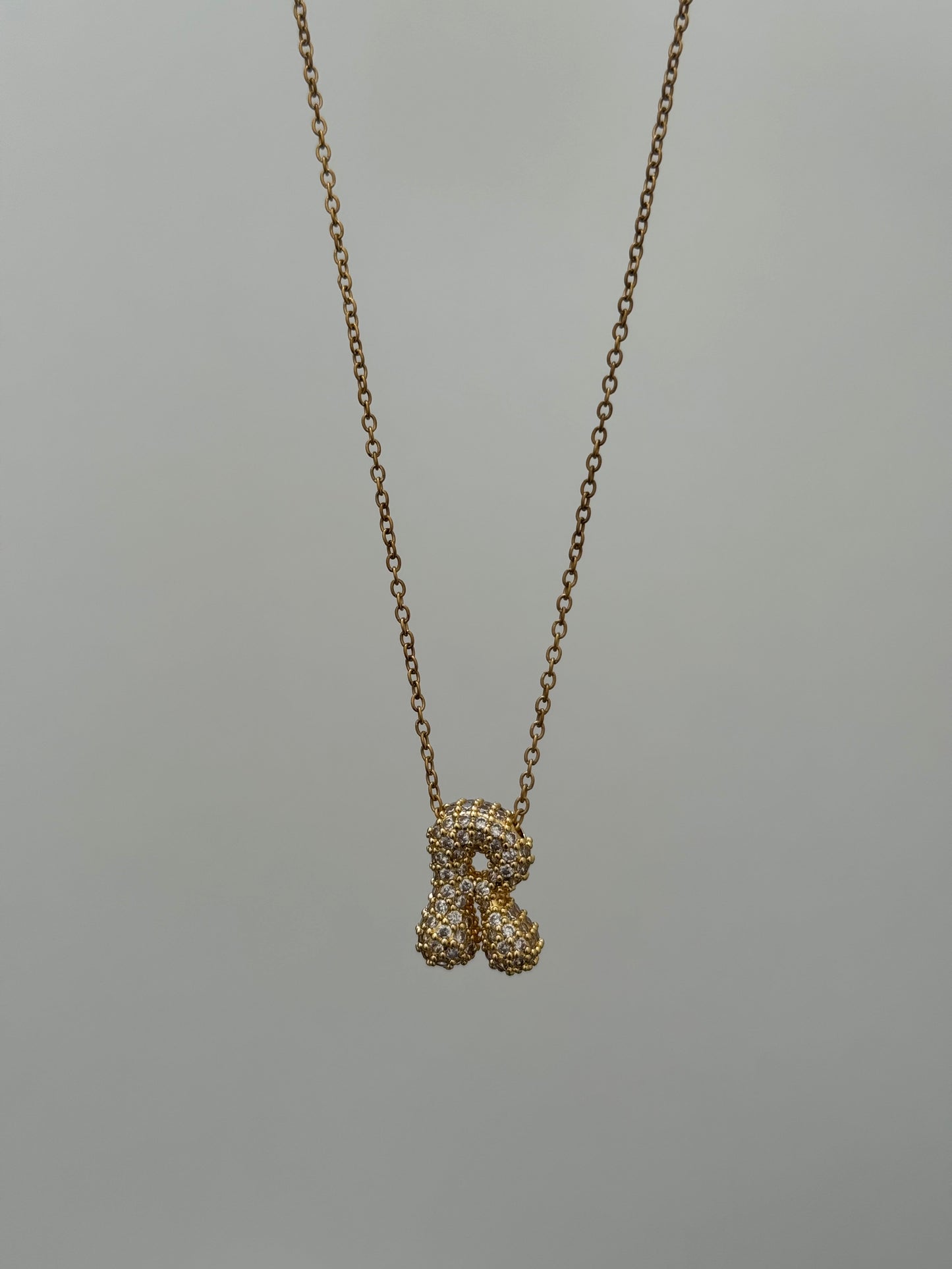 Bubble Sparkle R Necklace