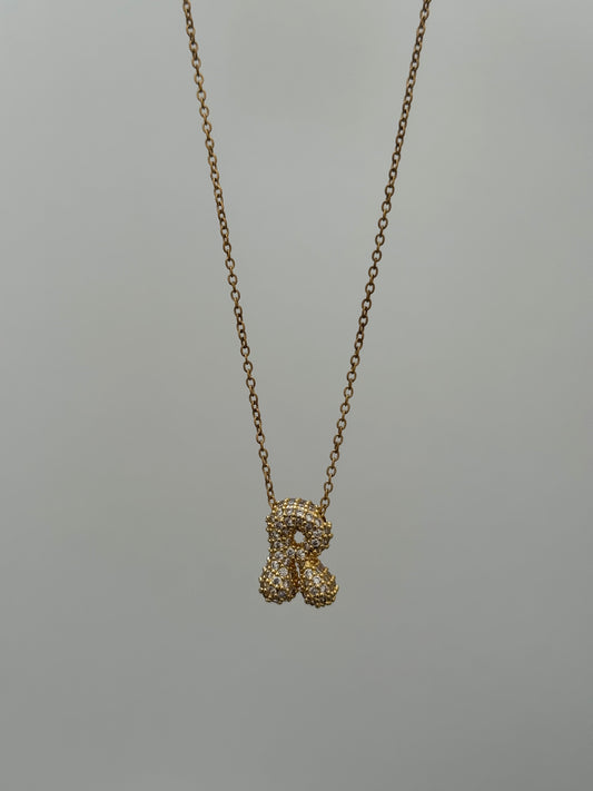 Bubble Sparkle R Necklace