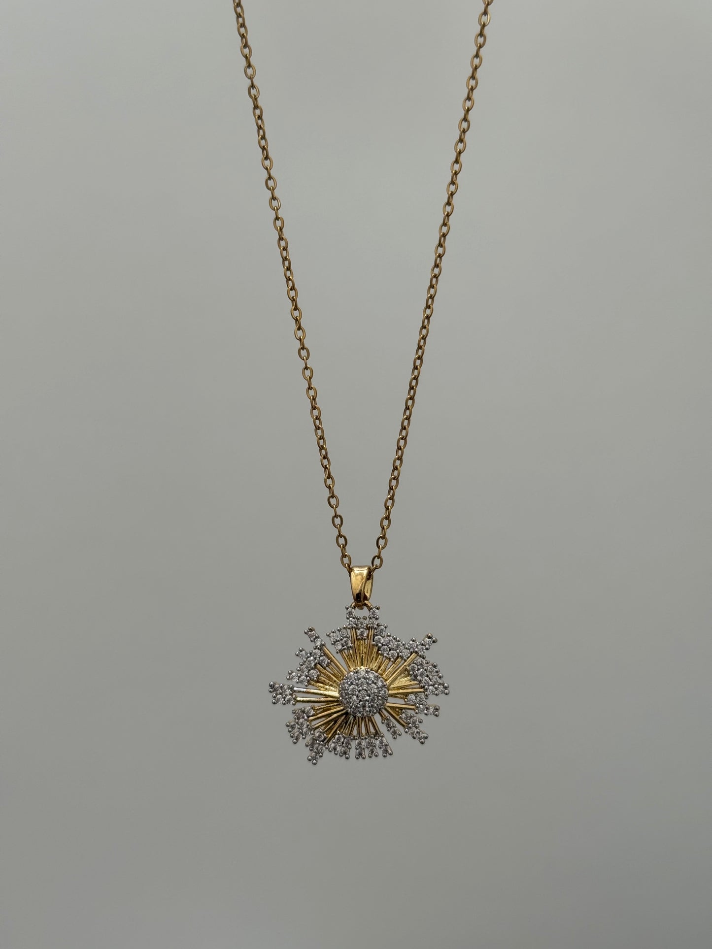 Sunburst Crystal Necklace