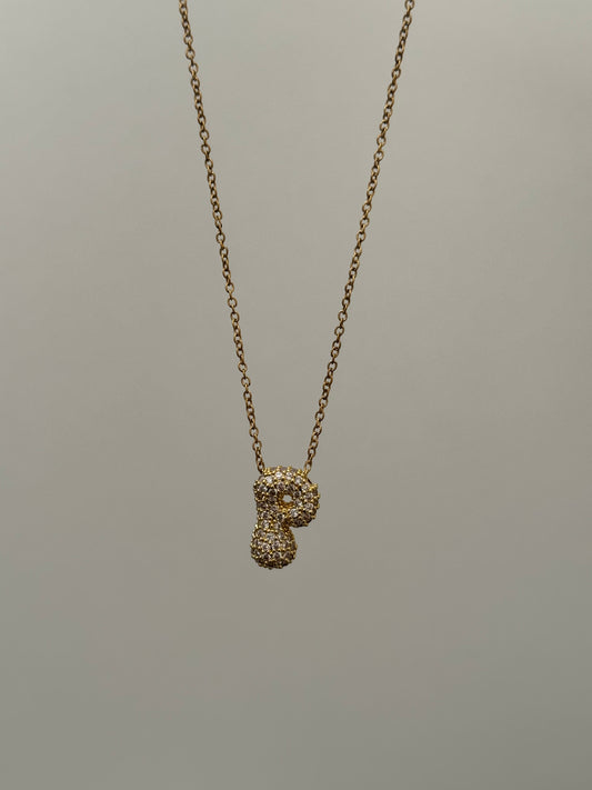 Bubble Sparkle P Necklace