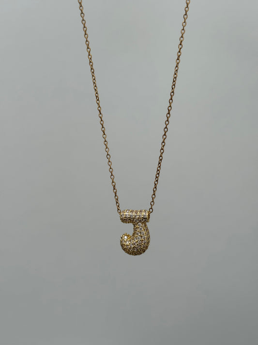 Bubble Sparkle J Necklace