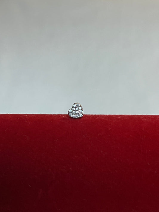 Silver Thick Heart Piercing