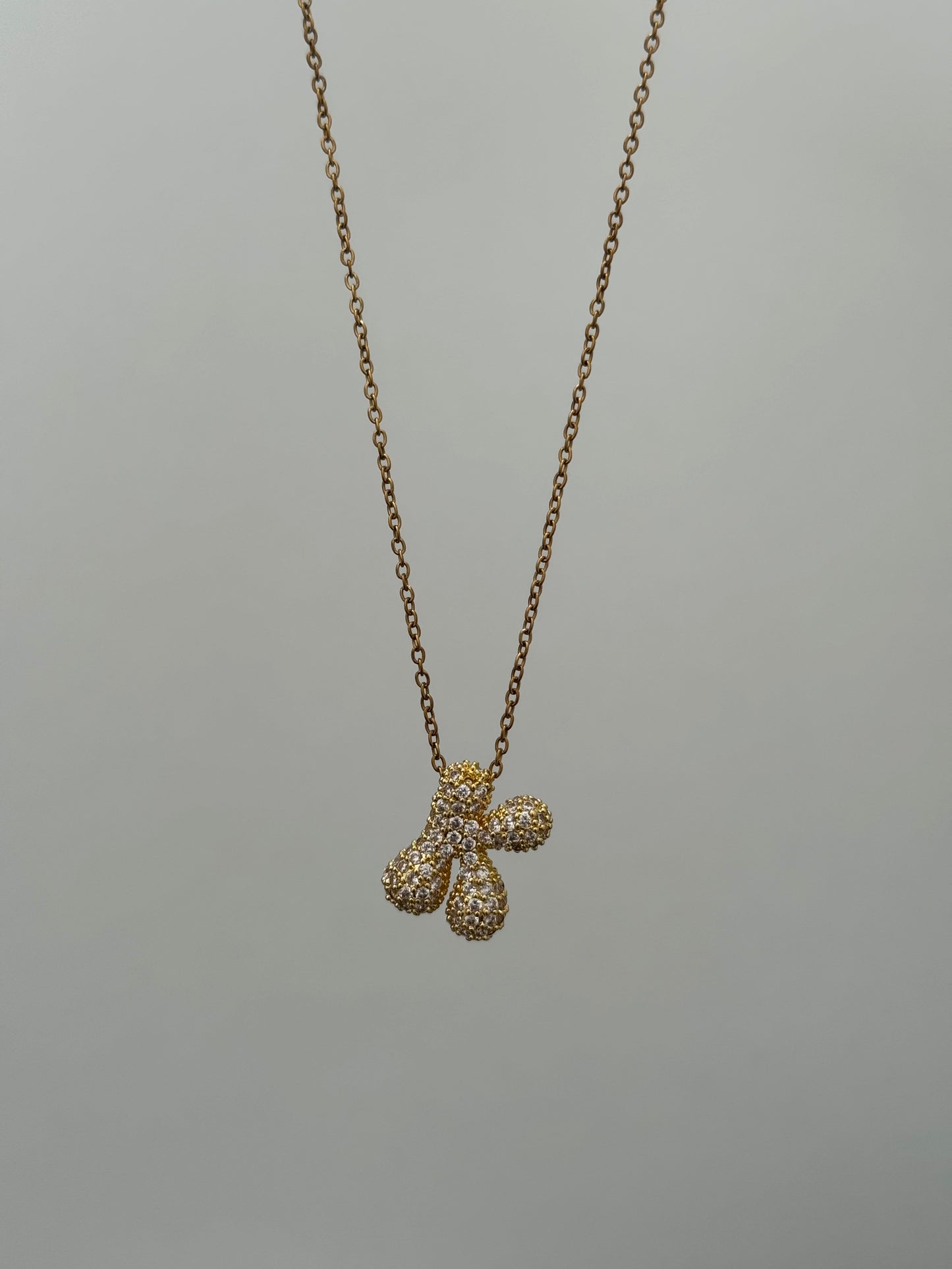 Bubble Sparkle K Necklace