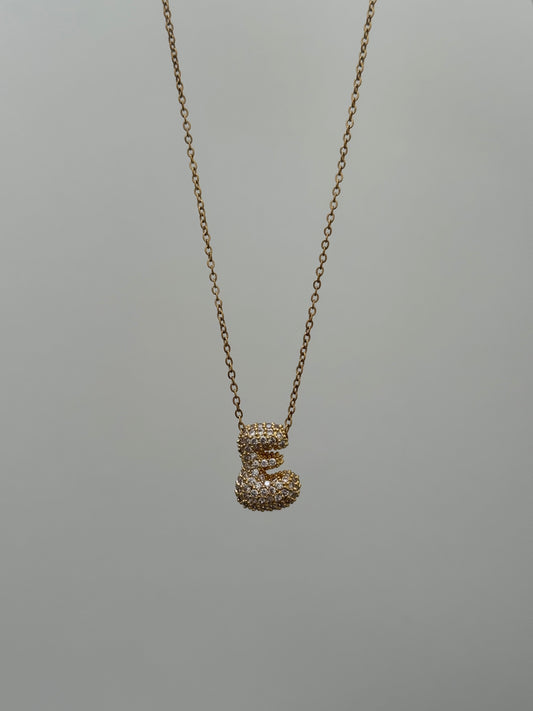 Bubble Sparkle E Necklace