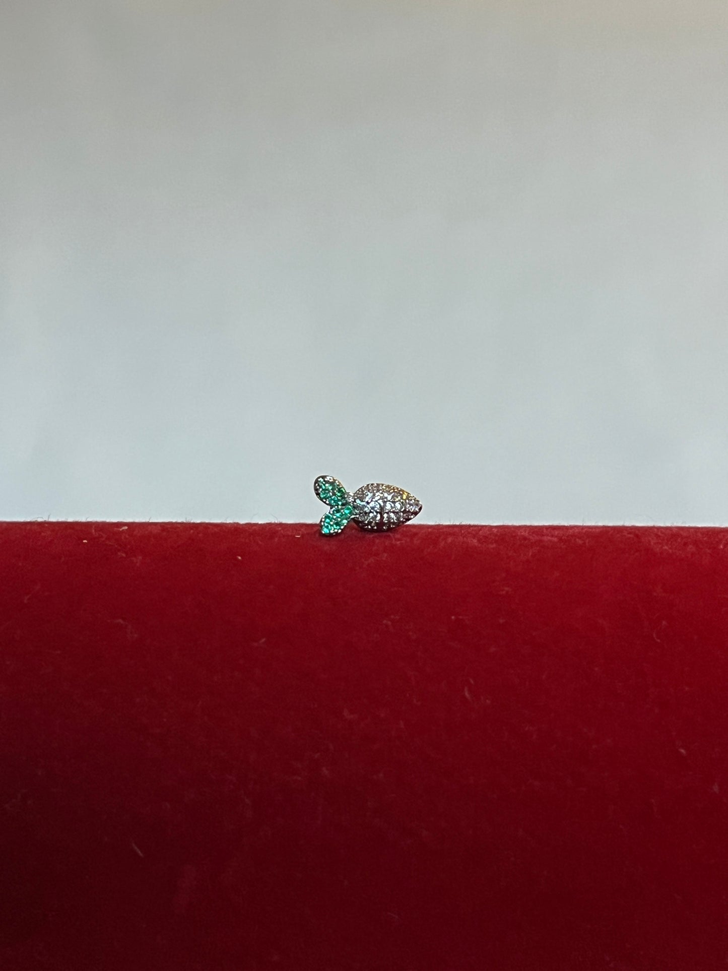 Silver Carrot Piercing