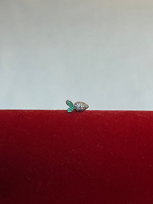 Silver Carrot Piercing